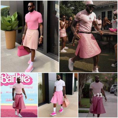 LeBron James Makes a Fashion Statement in Pink Dress at’Barbie’ Debut