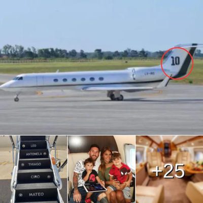 FLY AWAY Inside Lionel Messi’s luxury £12million private jet with family names on steps, No 10 on tail, kitchen & two bathrooms
