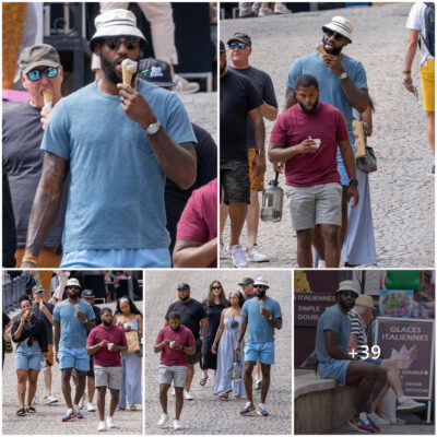 LeBron James Takes Time for Ice Cream While Yachting in Corsica with Family