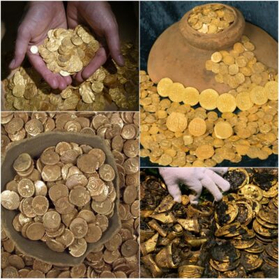 ‘Hidden Riches Unearthed: 840 Iron Age Gold Coins Found in the Wickham Market Hoard in England’