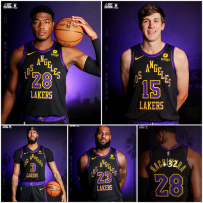 Lakers Release Images of Their Fresh Black and Purple Jerseys