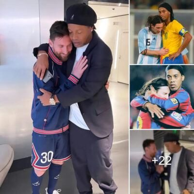 Sometimes, a Hug is Worth More Than Anything in Life: A Beautiful, Emotion-filled Image of Ronaldinho Embracing Messi After a Long-awaited Reunion”