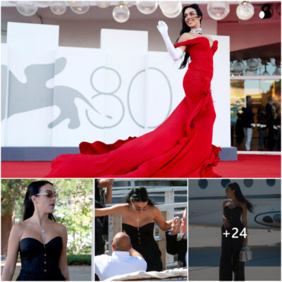 “Georgina Rodriguez Stuns on Venice Film Festival’s Red Carpet in a Scarlet Beauty” ‎