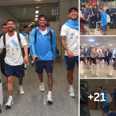 Messi and his teammates together appeared in Brazil