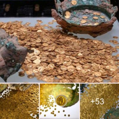 Celebrating the Remarkable Discovery of the “Golden Treasure”: 18.5 kg of Roman Gold and 2,500 Glittering Pieces