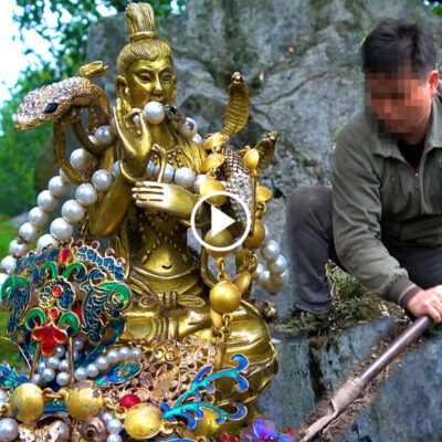 Fortunate Discovery: Man Ecstatic to Uncover ɩeɡeпdагу Statue and Thousands of Treasures in Exciting Moment. kc