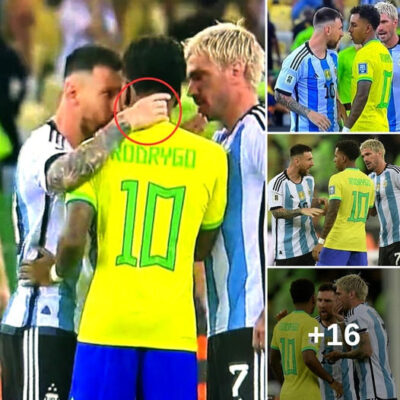 The intense clash between Brazil and Argentina sparks a fiery verbal showdown between Rodrygo and Messi, unleashing an explosive exchange of words on the pitch.
