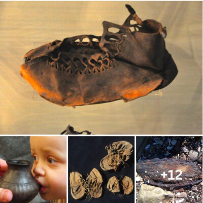The rare 15cm Bronze Age leather shoe is said to be the world’s oldest shoe, dropped by an ancient baby 3,000 years ago.