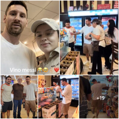 “Leo Messi Embraces Fans: Soccer Star Poses for Photos at a Miami Grocery Store While Clutching His Iconic Beverage”