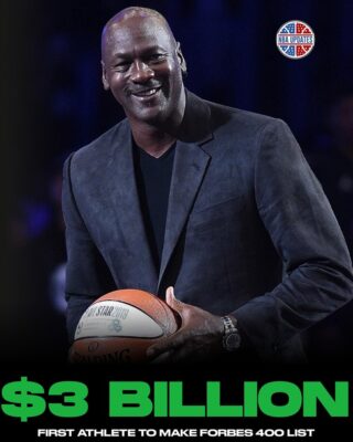 Michael Jordan is now worth $3 billion and is the first athlete to make the Forbes 400 list of richest Americans. 💰💰