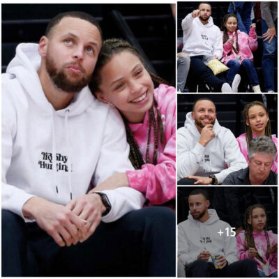 Stephen Curry and Daughter Riley Enjoy Watch a Basketball Game Together – She Radiates Maturity and Beauty