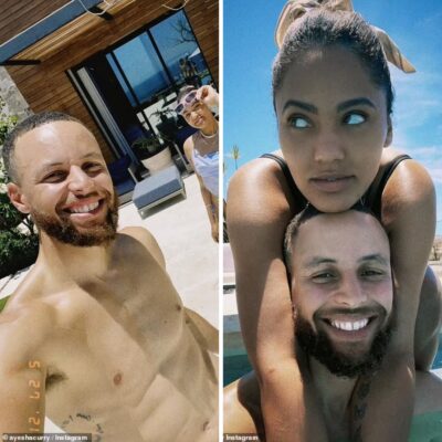 ‘I have stretch marks!’: Steph Curry’s wife Ayesha says her curves has changed after three kids as she models string bikinis in Mexico