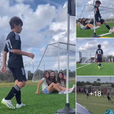 Messi Duplicate: Eldest Son Thiago Impresses with a Stellar Corner Kick at the Inter Miami Academy, Winning Hearts Among the Onlooking Girls.