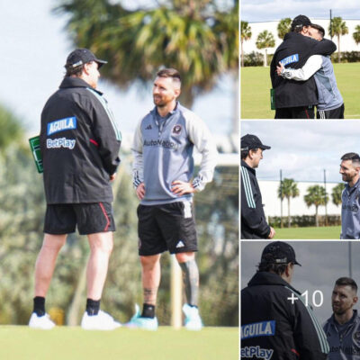 Legendary Meeting: Messi Connects with Néstor Lorenzo, Colombian National Team Coach, in Miami