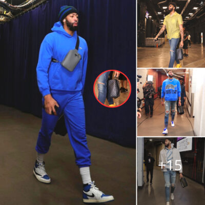 Lakers Anthony Davis wore a stylish Prada bag worth $1,438 while preparing for the Thunder game