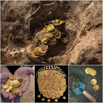 Gold sparkles under the corn plant: Lucky man discovers a treasure trove of 700 rare coins dating back to 307 CE during the Roman Empire buried on his farm