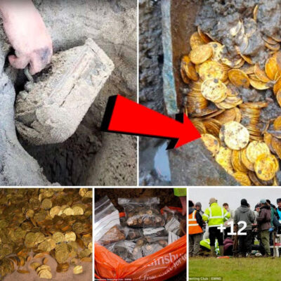 A 59-year-old unemployed man was lucky enough to find a huge treasure trove of 5,000 ancient coins worth 1 million pounds while digging on farmland.