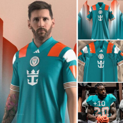 Inter Miami’s third kit for next season is inspired by the NFL team, the Miami Dolphins