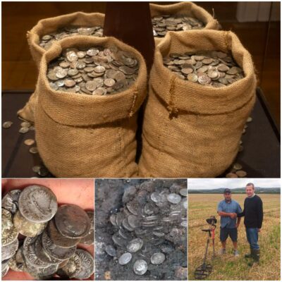 A lucky once-in-a-lifetime amateur has found a treasure trove of rare gold coins in a farmer’s field in Bridport Romans dating back 2,000 years to ancient Rome.