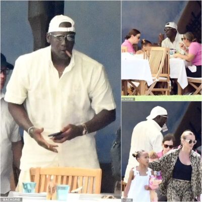 The Cool Off Time: Michael Jordan, Yvette, and Their Twin Kids Embark on a Boat Excursion from Their Yacht to an Exclusive Hotel in Sardinia, Indulging in a Luxurious $330 Lunch