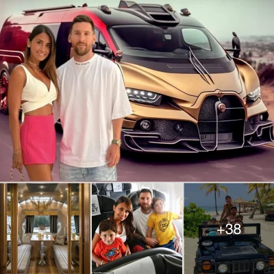 Messi bought gold-plated Caros De Luxo supercar, only 2 in the world, for family to travel around Miami.