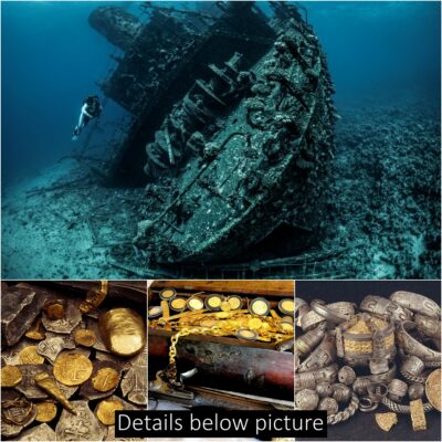 A gold ship worth 22 billion USD and priceless coins from the time of Emperor Constantine the Great were discovered at the bottom of the Caribbean Sea