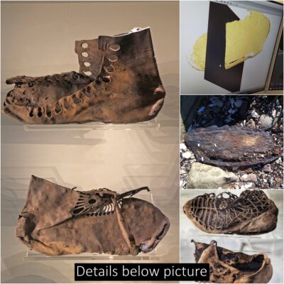 The rare 15cm Bronze Age leather shoe is said to be the world’s oldest shoe, dropped by an ancient baby 3,000 years ago
