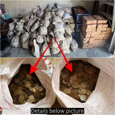 While cleaning the house, a couple stumbled upon a compartment in the basement of their late father’s house containing 1 million coins valued at tens of thousands of dollars